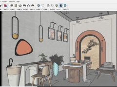 Dựng mô hình phối cảnh khôi gian và nội thất quán Spa thẩm mỹ làm đẹp trên Sketchup 2018