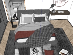 Dựng model sketchup nội thất phòng ngủ