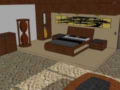 Dựng model sketchup nội thất phòng ngủ đẹp mới