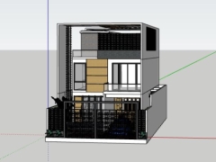 Dựng model su nhà phố 2 tầng 10x22m