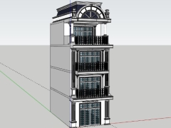 Dựng nhà phố 4 tầng 5x10m file su 