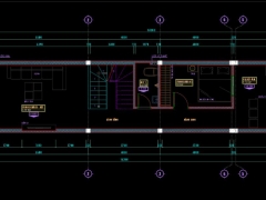 Fiel cad Nhà lô 3 tầng 4x18.3m cọc khoan nhồi 