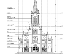 Fiel cad thiết kế bản vẽ nhà thờ thiên chúa giáo đạo tin lành 20x44m