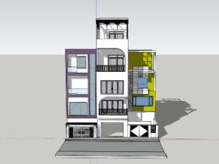 File .skp 3 nhà phố 5x18.9m