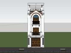 File .skp mẫu nhà phố tân cổ điển 5x24m