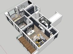File 3D sketchup dựng nội thất căn chung cư mới nhất 2022
