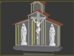 File 3d tượng phật chúa + bàn thờ đạo bằng 3DMax