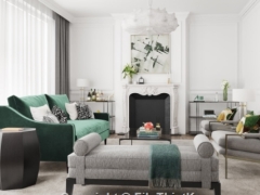File 3dmax thiết kế nội thất phòng khách gia đình