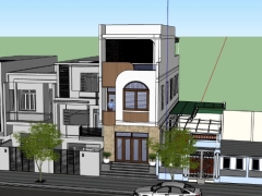 File 3dsu nhà dân 3 tầng 5x16m