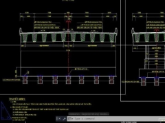 File autocad mẫu bản vẽ cầu dầm super t 3×38.3m 2 đơn nguyên