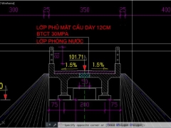 File autocad mẫu bản vẽ cầu giao thông nông thôn dầm t thường l= 14x2m b=3.5m