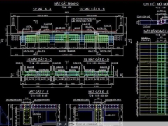 File autocad mẫu bản vẽ kết cấu nhịp dầm t bê tông cốt thép thường l=12m
