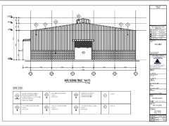 File autocad mẫu thi công nhà máy 15x60m (kiến trúc+kết cấu)