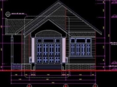 File autocad nhà cấp 4 kích thước thiết kế 8.5x24m