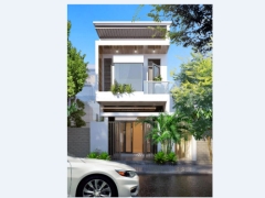 File AutoCad Nhà phố 2 tầng 5x25.74m