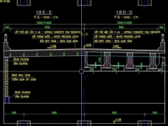 File autocad thiết kế cầu dầm giản đơn l=8×8+7×24.54+1×33+7×24.54+8×8 b=12m song ngữ