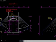 File autocad thiết kế cầu giao thông nông thôn t thường l=14m b=3.5m no2