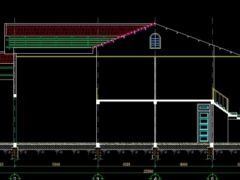 File autocad thiết kế nhà 1 tầng kích thước xây dựng 5x20.8m