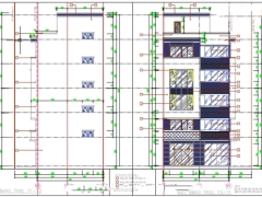 File Autocad thiết kế nhà phố 5 tầng 2 mặt tiền kích thước 4x15m