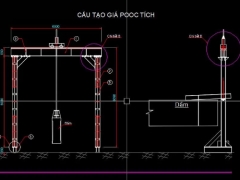 File bản vẽ giá pooc tích thi công kết cấu nhịp dầm i