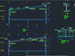 File bản vẽ kết cấu khung thép đơn giản nhà để xe công nhân (kcn) (vẽ bằng phần mềm tekla structure)