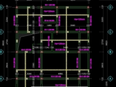 File bản vẽ mẫu kết cấu nhà phố
