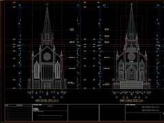 File bản vẽ nhà thờ công giáo 13x36m (kiến trúc)
