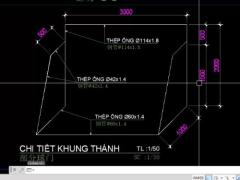 File bản vẽ sân bóng đá mini 5 người 22x42m