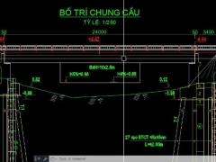 File bản vẽ thi công cầu dầm bản rỗng l=24m