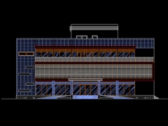 File bản vẽ thiết kế tòa nhà làm việc 3 tầng 7.7x30m