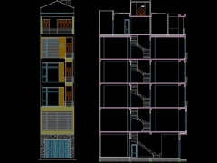 File bản vẽ thiết kế văn phòng nhà ống 6 tầng 5x12m