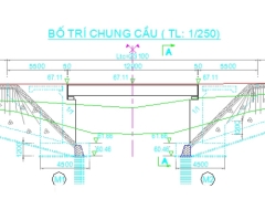 File cad bản vẽ cầu Việt Hồng số 3 Hà Gian bê tông cốt thép L=12m