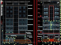 File cad bản vẽ kiến trúc khách sạn 10 tầng kích thước 13.5x22m