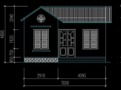 File cad bản vẽ kiến trúc nhà ở với kích thước nhỏ