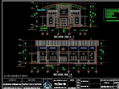 File CAD Bản vẽ Nhà đa năng Trường học 1 tầng 19.2x29.2m ( full kiến trúc, kết cấu)