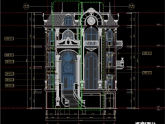 File cad bản vẽ thi công biệt thự tân cố điển