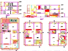 File cad bản vẽ thiết kế nhà 3 tầng miễn phí