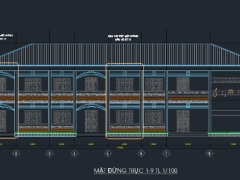 File cad bản vẽ thiết kế trường mầm non 2 tầng kích thước 12.7x33m