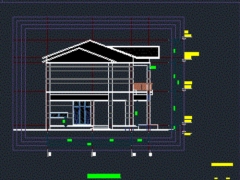 File CAD biệt thự 2 tầng 9.5x9.5m tham khảo (kiến trúc, kết cấu)