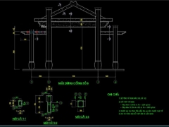 File cad cad thiết kế file cad cổng làng văn hóa CL6