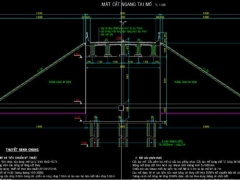 File cad cầu dầm i bê tông cốt thép thường l=15m b=8.5m chéo góc