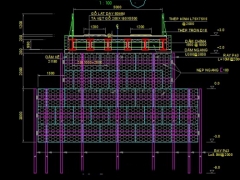 File cad cầu tạm L = 4x12m bản vẽ đầu đủ khối lượng