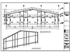 File cad chi tiết kết cấu khung thép nhà xưởng kích thước 45x78m (kiến trúc+kết cấu)