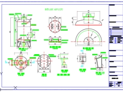 File cad chi tiết thiết kế bồn lọc áp lực 1x2.2(chi tiết +mặt cắt)