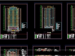 File cad chung cư 15 tầng với đầy đủ ( kiến trúc, kết cấu, điện, nước, PCCC)