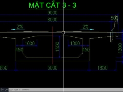 File cad dầm hộp giản đơn l=35m b=9m
