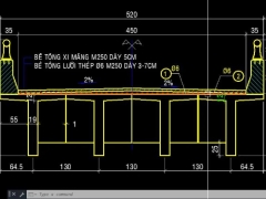 File cad dầm t thường không bầu 21m