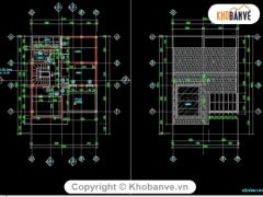 File cad file cad biệt thự 8.1x12m