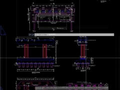 File cad file cad cầu liền khối, l=2x35m b=13,7m