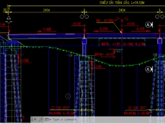 File cad file cad cầu tạm 1 nhịp dài 12m khổ cầu 4.8m kèm gồm khối lượng